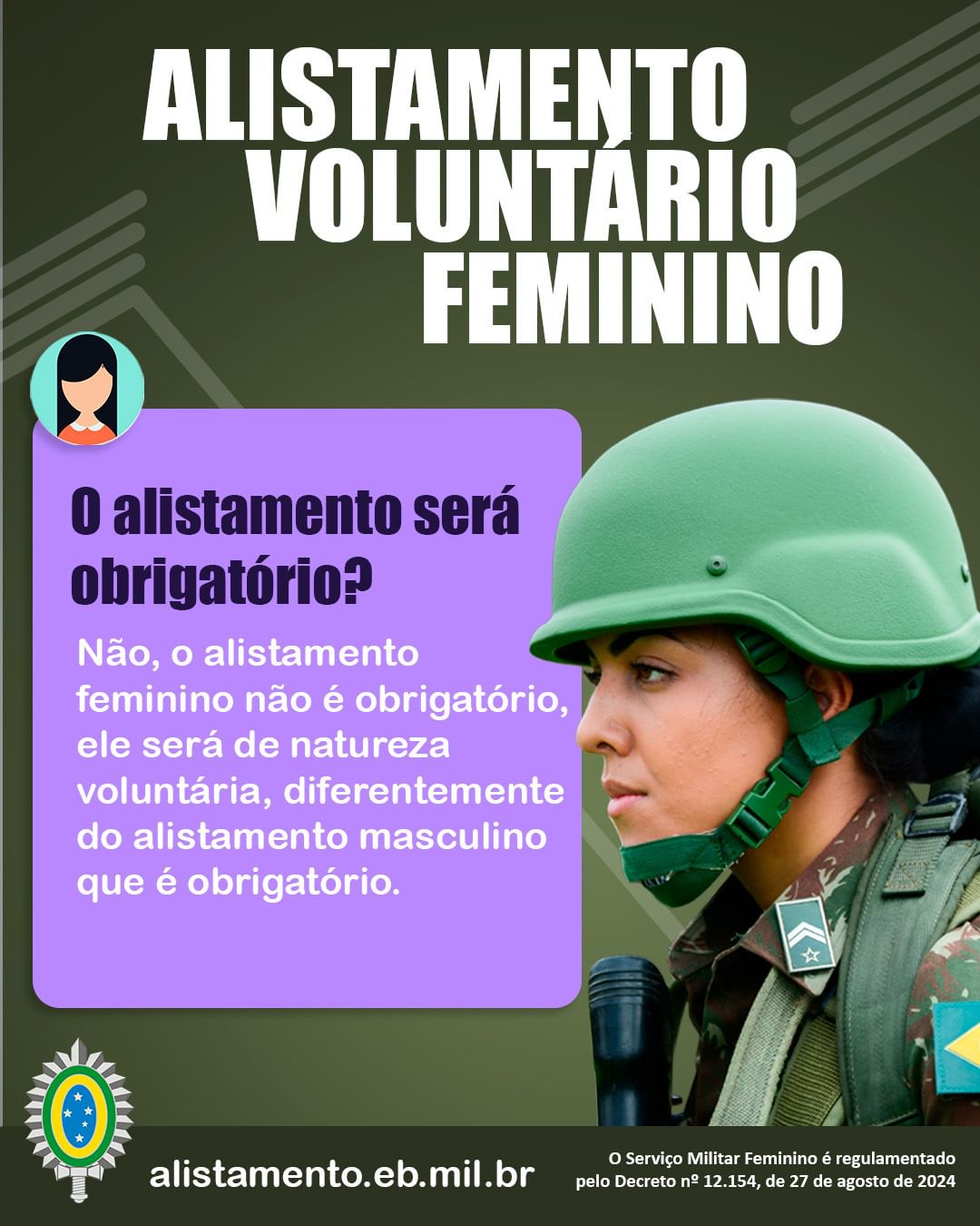 5° BANNER DO SERVIÇO MILITAR FEMININO