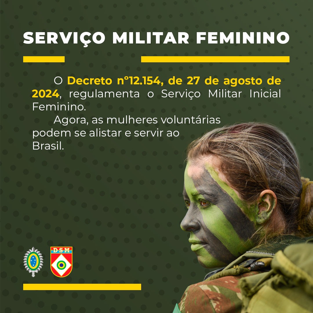 1° BANNER DO SERVIÇO MILITAR FEMININO